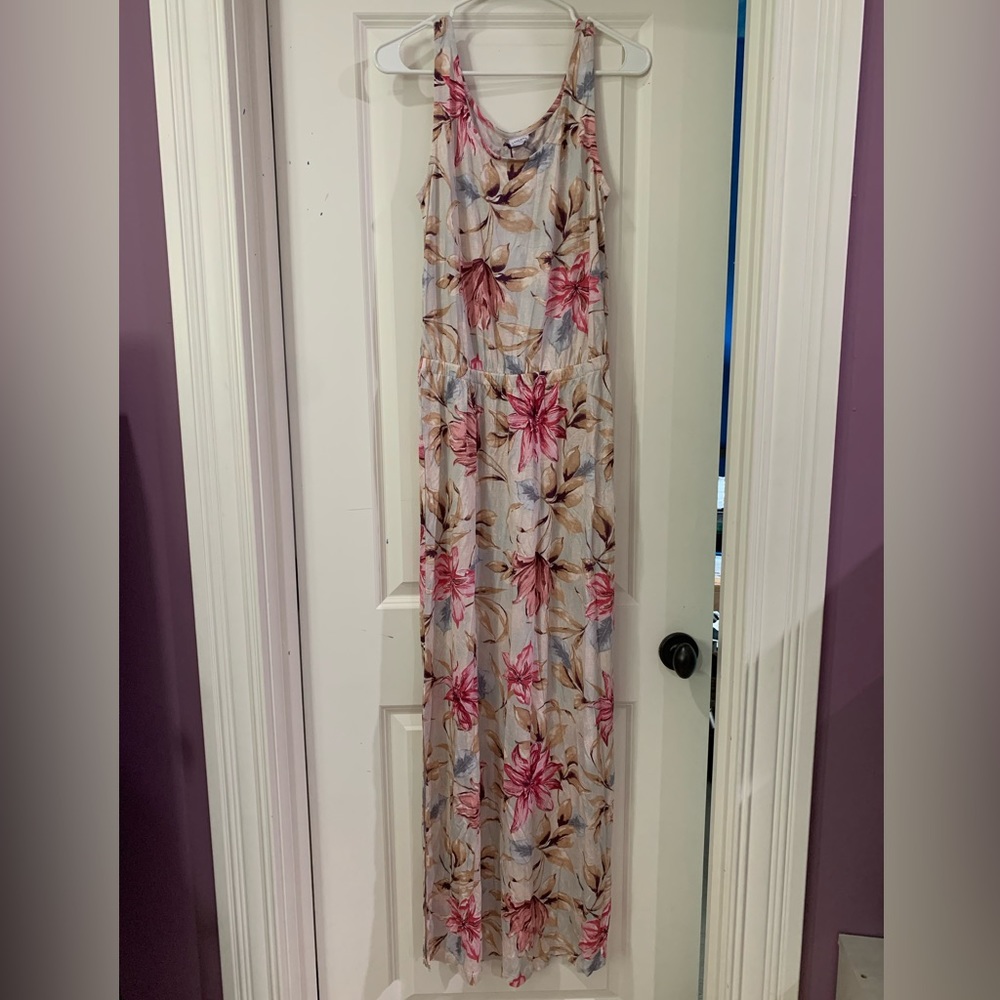 Flower design maxi dress